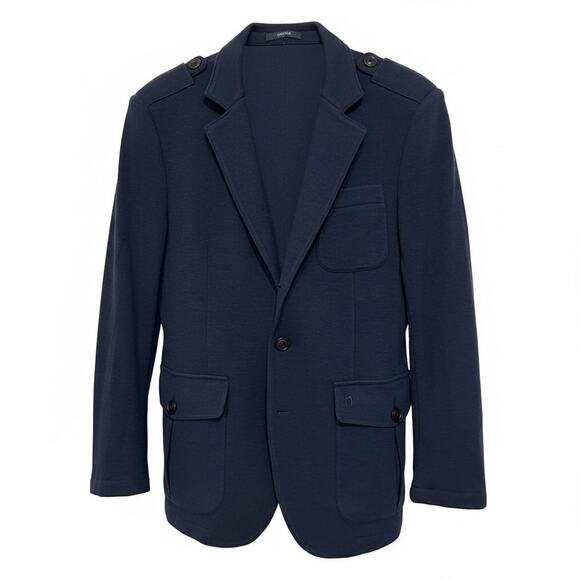 HAZZYS MENS WOOL NAVY MILTARY SLIM FIT BLAZER SZ S (95)